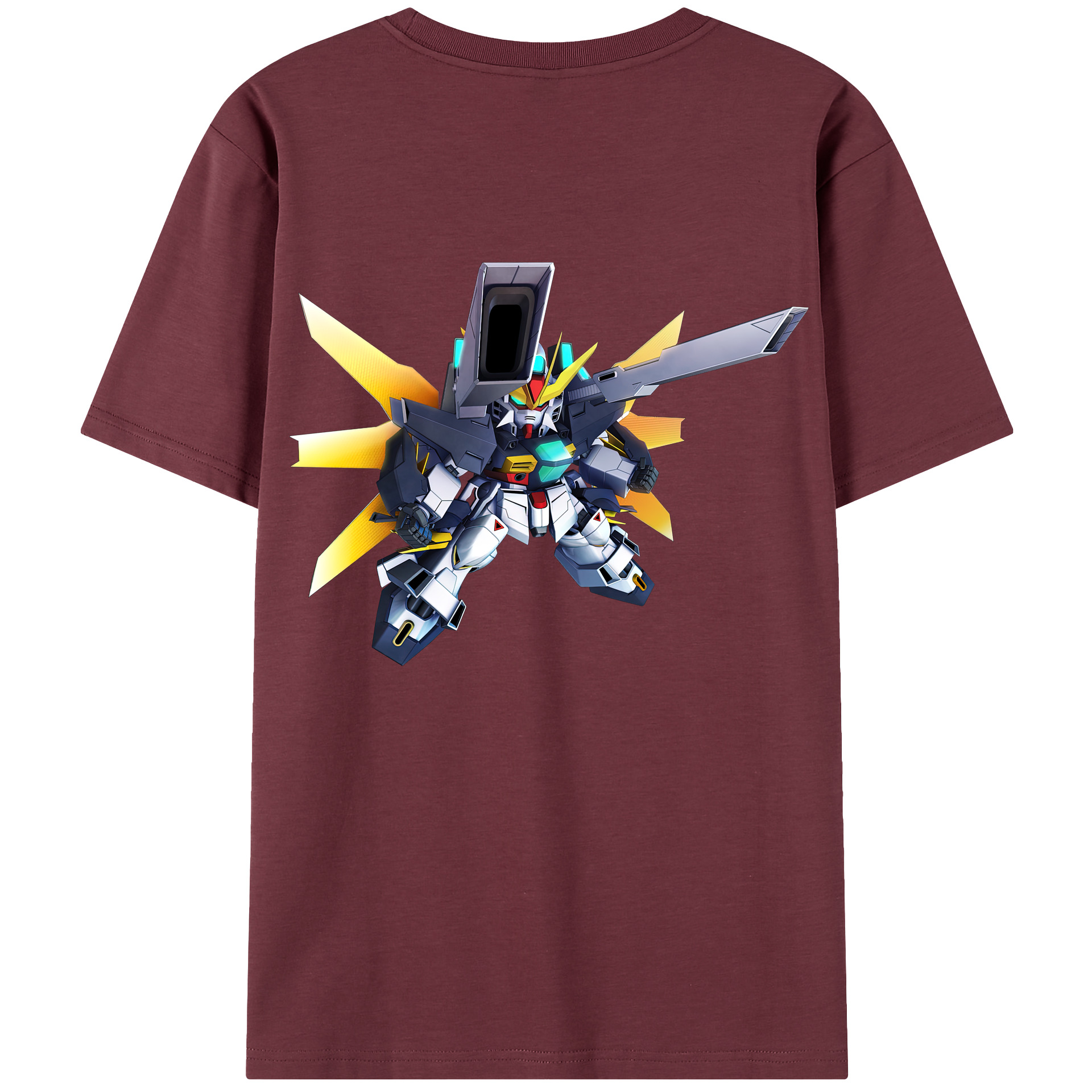 （画像用） 機動戦士ガンダム Mobile Suit Gundam 綿100％半袖Tシャツ（背面プリント）